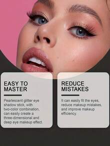 1/2 piezas Brochas de maquillaje de ojos, herramientas de sombras de ojos, plantilla de maquillaje rápido, molde de sombras de ojos, adecuado para principiantes, fácil de crear un maquillaje profesional en cualquier momento y lugar - Negro - Ver 7