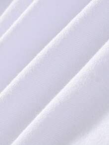 两件套婴儿男女童装休闲可爱连体衣，可爱卡通印花短袖连体衣 - 白色 - 查看 6