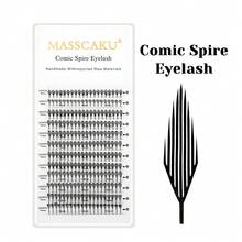 12Rows Comic Spire Eyelash Extension Natural Lightweight Manga False Eyelashes 8-15mm C/D Premade Fans Feather Anime Lashes For Makeup Tool - View 8