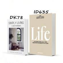 2件/1件 紙質美學裝飾書，咖啡桌書裝飾 - 仿真裝飾書用於裝飾 - 家用桌面裝飾 - 床頭櫃裝飾 - 家用書架裝飾 - 均碼 - 查看 4