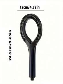 1pc High Pressure Water-Saving 60% Effective Shower Head, Star Design - Wall-Mounted ABS Resin, 220% Water-Saving, Durable & Easy To Clean, Suitable For Bathroom, Camping, Travel, Shower, Unique Star Pattern, Easy-Clean Material - Black-1pc - View 6