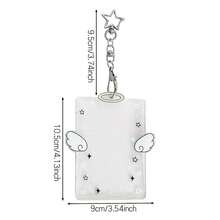 2-Piece Wing-Shaped Photocard Holder | Clear Acrylic ID Badge Display With Keychain Pendant Design | Versatile For Student, Credit, And Bus Cards | Ideal Gift For Fans - PinkPink - View 7