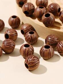 20 piezas de cuentas de resina con patrón de semillas vintage, detalles únicos para crear collares, pulseras y otras joyas personalizadas, unisex, adecuadas para fiestas, uso diario y talla grande ocasiones - talón - Ver 6