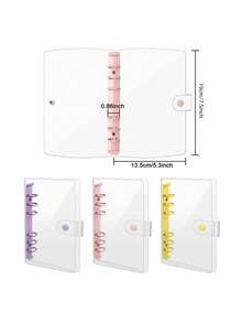 1套PVC钱包式A6预算活页夹笔记本现金信封系统套装，带活页夹口袋，用于资金预算储蓄账单整理（1个外壳+8个拉链口袋+12张A6现金预算卡+2张英文贴纸+标签贴纸） - 彩色 - 查看 10