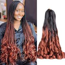 8 包,每包 75 克,法式卷曲编发,24 英寸,预拉伸自然,弹性蓬松波浪钩针编发,法式卷曲合成接发,适合女性,波西米亚风格盒式辫。 - 彩色 - 查看 30