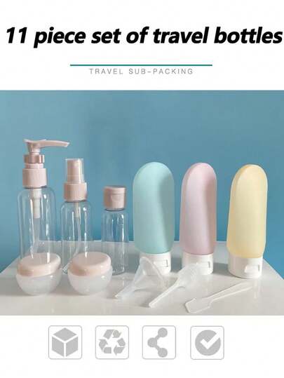Refillable Spray Lotion Shampoo Shower Gel Tube Bottle Refill Cosmetic Travel Liquid Container Portable Tool