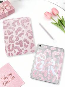 1 pieza Estuche de tableta plegable de acrílico con pintura de doble cara con estampado de leopardo con brillo, apto para modelos de tableta Apple. No incluye lápiz óptico. Algunos modelos vienen con marco para lente. La cubierta trasera de acrílico es anti-doblado, anti-arañazos y anti-caídas. Soporte plegable ajustable, función de suspensión/activación magnética. Minimalista, con brillo, fresco, divertido, exclusivo, creativo, personalizado. - Multicolor - Ver 4