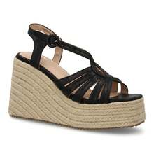 shoes&blues.es Sandales compensées et à plateforme pour femmes - Noir - Voir 3