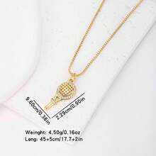 1 chiếc mặt dây chuyền hình quả bóng đá bằng đồng mạ vàng 18k đính đá Zirconia nhiều màu sắc, quà tặng trang sức cao cấp dành cho nữ, thiết kế tối giản. - Vàng - Xem 6