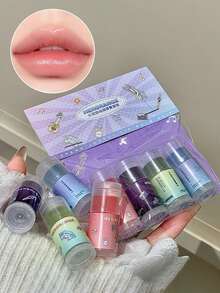 4Pcs Sparkle Joy Lip Care Set – Moisturizing Lip Balm For Hydration, Lip Wrinkle Reduction & Dry Cracked Lips - Multi-flavor - View 5