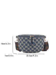 大容量日常通勤百搭女士时尚精致斜挎包 2026 新款 - 藍色 - 查看 3