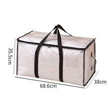Transparent Visible Baby Blanket Storage Bag, Large Capacity Reinforced Handle Baby Clothes Toys Bedding Organizer Bag, Closet Home Moving Packing Storage Bag - Multicolor - View 10