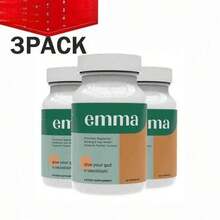「HOTSELLERS」Emma Gut Health Doctors Endorsed Supplement 3-Pack, 60 Capsules Per Bottle, Promotes Regularity, Bloating & Gas Relief, Supports Flatter Tummy, Digestive Support For Gut Health - 3 - 查看 6