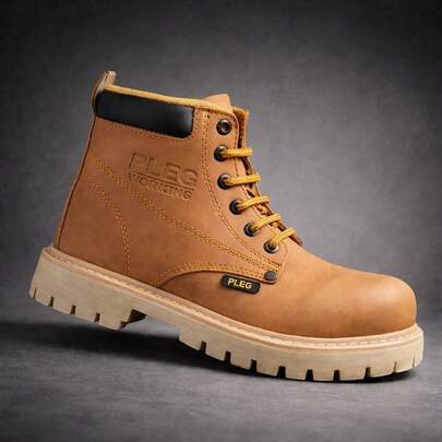 Bota De Trabajo Pleg Working De Piel Antiderrapante Suela De Hule