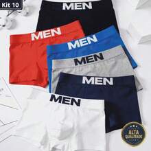 Kit Of 10 Premium Men's Boxer Briefs, Comfortable, Or Kit Of 4 Units. - 彩色 - 查看 14