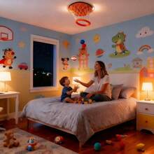 This Hanging Basketball Hoop, A Portable Ceiling-Mounted Mini Basketball Hoop, Is A Fun And Interactive Sports Toy Suitable For Adults And A  Indoor Basketball Toy. - 預設 - 查看 5