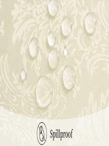 1pc Splash-Proof Rectangular Multi-Size Jacquard Tablecloth, Retro Pattern Luxury Texture Exquisite Jacquard Tablecloth, Washable Polyester Decorative Tablecloth, Suitable For Various Dining Occasions, Holidays Or Formal Events - Beige - View 3