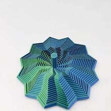 3D打印感官减压玩具，分形六边形减压玩具（带手柄），3D自由造型减压玩具，多色旋转螺旋设计，2026新款星形减压玩具，可伸缩减压玩具，3D打印透气减压玩具，3D变形减压玩具，圣诞节新年派对生日礼物（随机渐变色） - 彩色 - 查看 8
