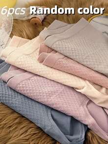 5条装高腰无痕塑形内裤，柔软舒适，透气纯色，隐形不透，适合日常及正式场合，柔软隐形设计，裸色、粉色、紫色可选，适合体重80-140磅（约36-63.5公斤）的人士。 - 彩色 - 查看 14