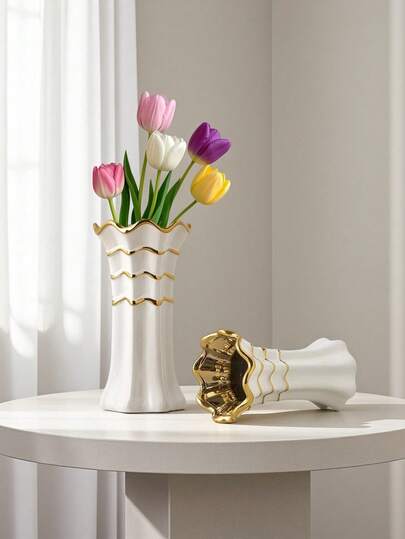 Nordic Modern Minimalist Creative Ceramic Flower Vases For Home Living Rooms, Tabletop Decorations, Floral Arrangements, Dining Table Ornaments, Wedding Decorations