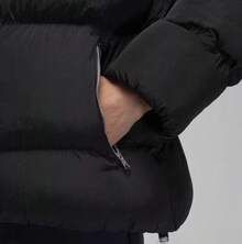 Nike 男裝冬季新款 JORDAN 運動連帽保暖棉服外套 - 黑色 - 查看 7