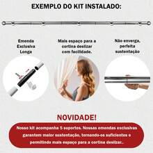 Curtain Rod Kit 19mm Or 28mm Various Sizes - 19毫米(薄) - 查看 7