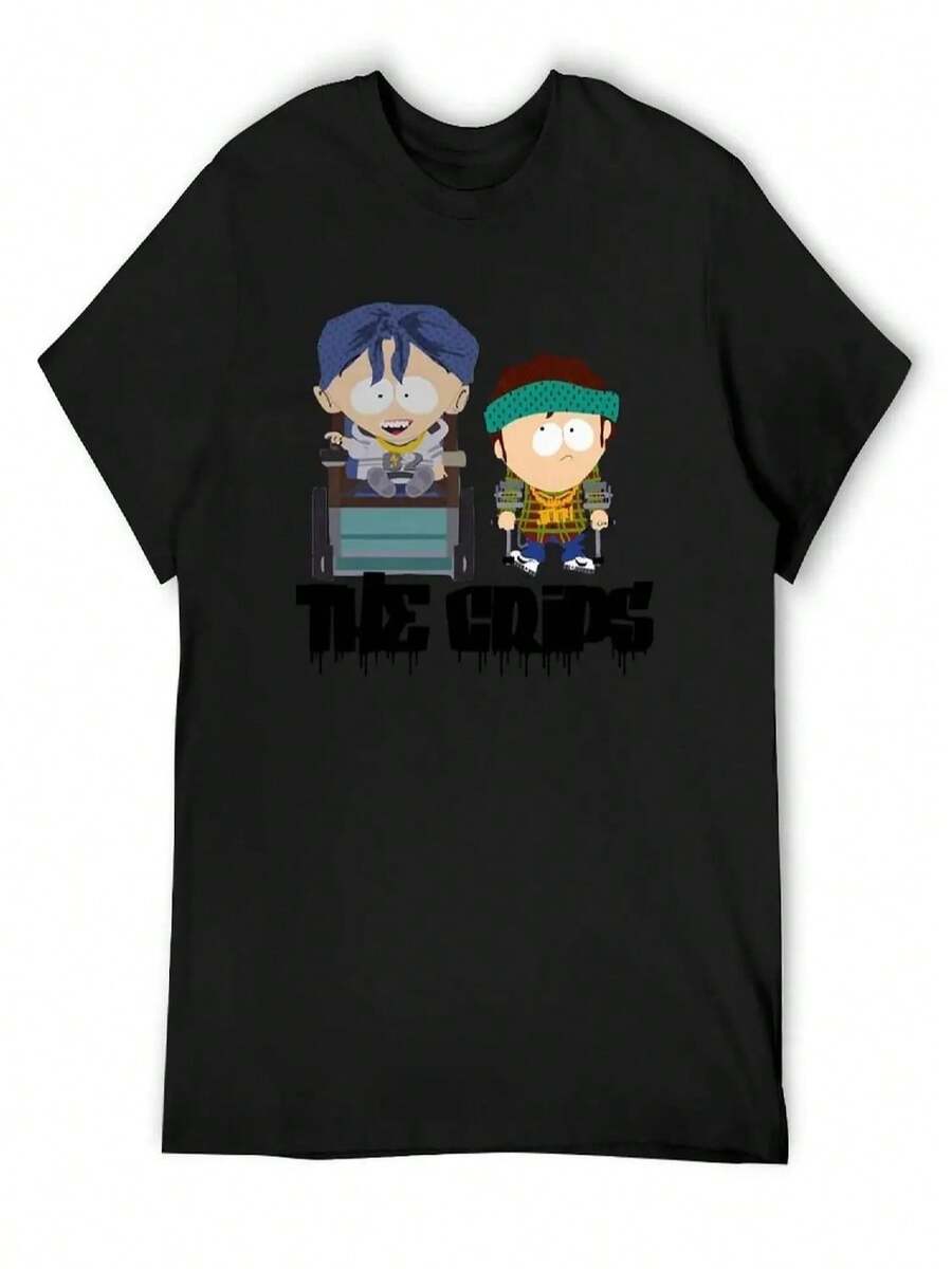 South Park - Jimmy And Timmy T-Shirt Short Sleeve Tee Graphic T Shirts New Gifts And T-Shirts Men's T-Shirts - màu đen - Xem 1