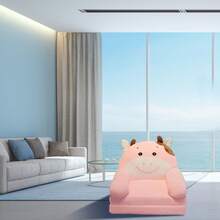 Folding Sofa Seat Stool Children's Sofa, 30D Sponge Density, Lazy Person's Sleeping Sofa, Removable and Washable Three-Section Folding Sofa Stool, Can Be Used for Sitting or Reclining, Space-Saving for Home Use. The Product May Be Compressed - Rosa - Ver 6