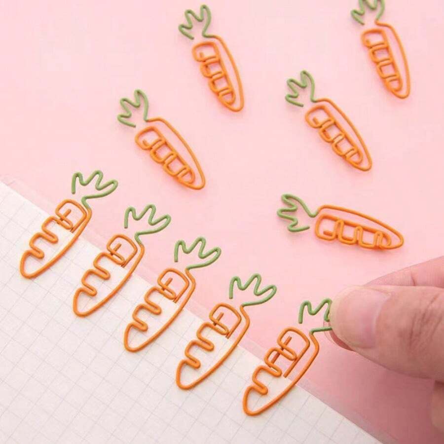 5/10个装胡萝卜形文具夹，返校必备 - 單件 - 查看 1