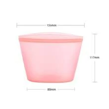 Túi silicon kín khí tái sử dụng để bảo quản thực phẩm - Chống rò rỉ, dùng được trong tủ đông, tuyệt vời cho đồ ăn nhẹ, trái cây, rau củ và thịt - Vật dụng thiết yếu cho nhà bếp. - Nhiều màu - Xem 14