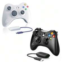 Gamepad Control Joystick inalámbrico para  360 2.4GHZ Con Adaptador Receptor - Rojo y blanco - Ver 6