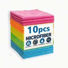 Microfiber Cleaning Cloth Pack, Multipurpose Durable & Absorbent Towel, Effortlessly Removes Stains & Grease, Ideal For Home & Kitchen Use Living Room Bedroom Bathroom & Furniture, 5/10/20pcs, Essential Cleaning Supplies - 10 Mixed Colors - View 12