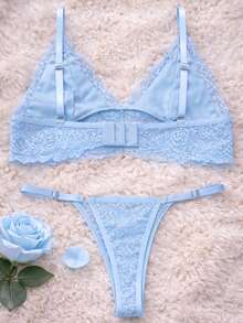 Women Sexy Lingerie Sets - Baby Blue - View 4