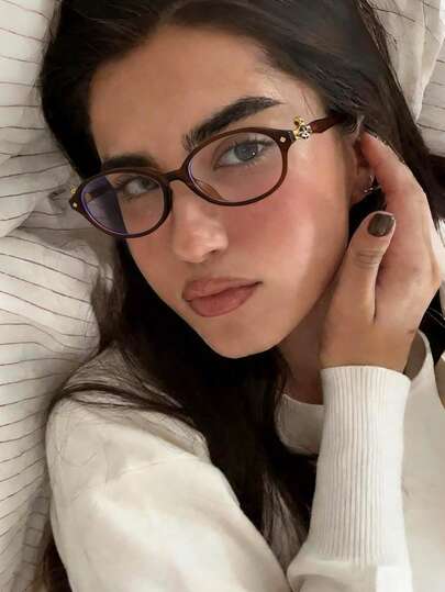 1pc Square Metal Frame Multi-Function Transparent Lens Retro Personalized Glasses Without Degree, Suitable For Travel, Vacation, Beach Accessories For Women