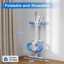 MERACH Ab Machine, Ab Workout Equipment, Adjustable Ab Trainer Machine For Abs Workout At Home Gym, Foldable, Knee Protection, Abdominal Trainer For Stomach Workout - White and Blue - View 10