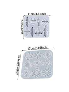 Droplet Shaped Hollow Silicone Mold,Silicone Resin Casting Molds Set With Leaf And Irregular Shapes - DIY Epoxy Resin Jewelry Making Kit For Women's Earrings, Pendants, Rings, And Crafts - Geometric Jewelry Craft Supplies - Clear - View 10