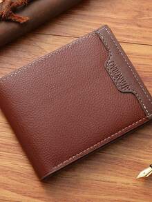 2pcs Men's Casual Versatile Wallet + Business Casual Watch Set, Surprise Gift For Father's Day, Birthday, Anniversary - Brown - View 5