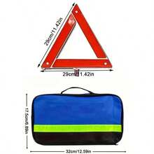 Car Emergency Breakdown Kit Roadside Safety Jump Leads Tow Rope Warning Triangle - A - View 5
