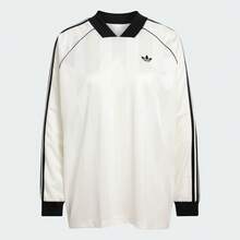 Adidas Originals Women's 3S JAQUARD LS Long Sleeve T-Shirt Knitted Collarless TKG3711 - White - View 2