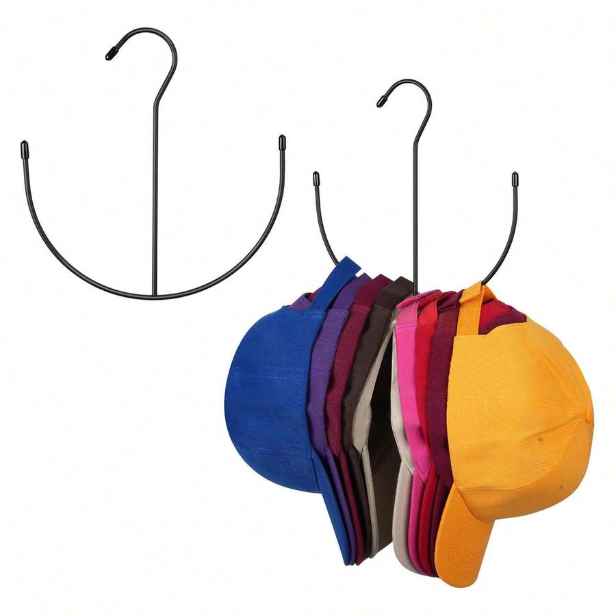 1个皮带收纳架 - U型多功能皮带挂架 - 不锈钢实心金属粉末涂层整理架 - 领带围巾架 - 黑色 - 查看 1