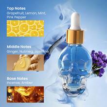 30毫升男士骷髅香水油，蔚蓝古龙水，持久清新自然香氛 - 水果&柑橘香調 - 查看 3