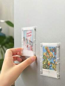 1pc Instant Camera Magnetic Photo Frame Fridge Magnet, Personalized Photo Magnet Decor Accessory, Back To School Essential - Magnetic Photo Frame - View 9