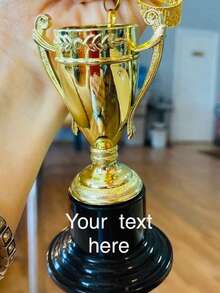 Personalized Cup Trophy With Text & Logo - Custom Engraved Trophy Award - Achievement Gifts - Multicolor - View 3