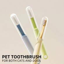 2in1 Cleaning Dog Toothbrush Soft Hair Pet Toothbrush Double Sided Tooth Brush For Dog Cat Small Pet Teeth Cleaning Oral Care Pet Cleaning Toothbrush At Both Ends - View 3