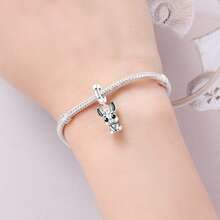 CYMYSS 1件可爱卡通风格925镀银驴吊坠，女士珠宝礼物，情人节/生日礼物 - 彩色 - 查看 5