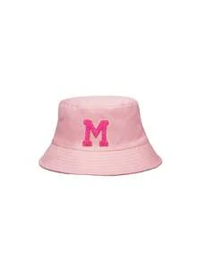 1pc A-Z Letter Print Sun Hat, Kids Bucket Hat Unisex Beach Hat UV Protection - Pink - View 10