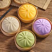 1 món đồ chơi cảm giác bằng bột nặn (5.5cm*5.5cm) giúp giảm căng thẳng, hình bánh bao, quà tặng tiệc tùng, đồ chơi cầm tay để bàn hiệu quả giúp giảm lo âu, được làm từ chất liệu siêu đàn hồi, dễ bóp, quà tặng tiệc tùng và quà tặng ngày lễ! - Nhiều màu - Xem 4