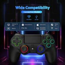 Wireless Controller Compatible With P4/Pro/Slim And PC - 1000mAh Battery, 6-Axis Motion Sensor, Audio Jack - View 1