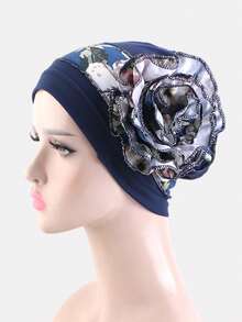1pc Women's Side Bun Headscarf Cap, Chemo Cap, Maternity Cap, Hair Care Cap, Suitable For Daily Use - Multicolor - View 5