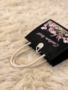 Customizable Tote Bag, Personalized Teacher's Day Gift, Thanksgiving Gift, Lightweight Large Capacity Casual Fashionable Suitable, Suitable For Wedding, Birthday, Beach, Holiday - Multicolor - View 4